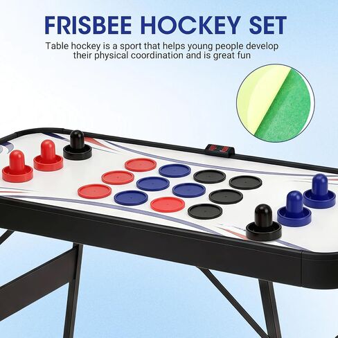24 PCS Air Hockey Pucks and Paddles, Replacement Pushers and Goal Handles | Strikers and pucks for indoor tabletop hockey games, Fits most tables, Smooth glide surface in Kuwait