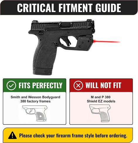 جهاز رؤية الليزر الأحمر ArmaLaser TR36S (يناسب Smith and Wesson Bodyguard 2.0 فقط) لا يناسب Bodyguard 380، M وP 380 Shield EZ، معتمد من الفئة IIIA in Kuwait