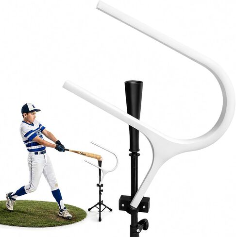 25° Pro Baseball Swing Trainer ردود فعل فورية، مدرب مسار التأرجح يتميز بحامل | تحسين دقة التأرجح، مدرب التأرجح المحمول للأطفال والكبار (مع تيشيرت مضرب البيسبول)، ممارسة التمارين الداخلية والخارجية in Kuwait
