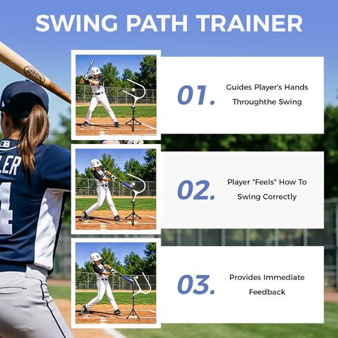 25° Pro Baseball Swing Trainer ردود فعل فورية، مدرب مسار التأرجح يتميز بحامل | تحسين دقة التأرجح، مدرب التأرجح المحمول للأطفال والكبار (مع تيشيرت مضرب البيسبول)، ممارسة التمارين الداخلية والخارجية in Kuwait