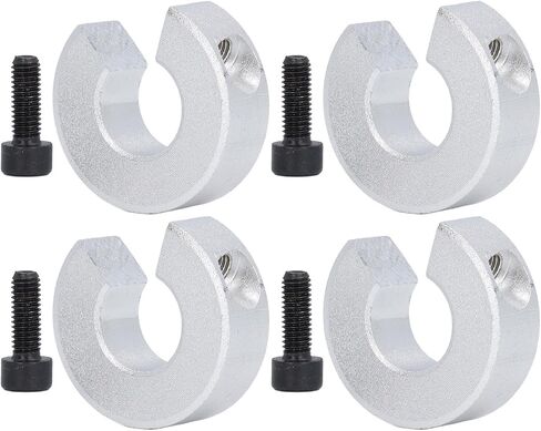Linear Rail Stop Collars Set, Pack of 4 Aluminum Alloy Clamp On Shaft Limit Fixing Rings ID 16MM OD 35MM Thickness 10MM Shaft Collar Set for DIY CNC Machine Tools in Kuwait