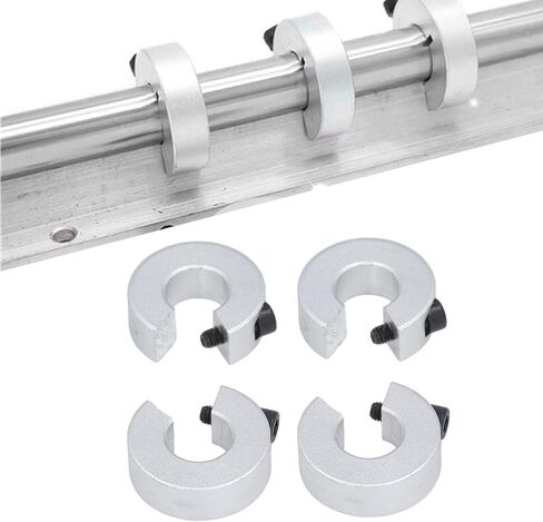 Linear Rail Stop Collars Set, Pack of 4 Aluminum Alloy Clamp On Shaft Limit Fixing Rings ID 16MM OD 35MM Thickness 10MM Shaft Collar Set for DIY CNC Machine Tools in Kuwait
