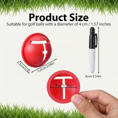 3Pcs Golf Ball Marking Tool - Balls Eyeline Golf Ball with Marking Pen Set to Improve Putting Precision & Target | Golf Ball Line Marker Tool Kit with 3 Drawing Template and Pen, for Precision Putting, Target Line Accuracy and Practice in Kuwait
