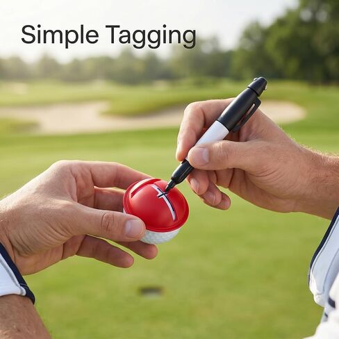3Pcs Golf Ball Marking Tool - Balls Eyeline Golf Ball with Marking Pen Set to Improve Putting Precision & Target | Golf Ball Line Marker Tool Kit with 3 Drawing Template and Pen, for Precision Putting, Target Line Accuracy and Practice in Kuwait