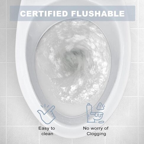 twoworld Flushable Wipes Travel Size Individually Wrapped,Wipes for Women and Men,Unscented Wet Wipes Travel Size for Adult,Women,Men,Girl and Homeless (White,Pack of 50) in Kuwait