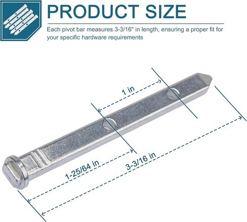 5 Pack 900-21355-XCP5 Zinc Die Cast Pivot Bar 85 Series 3-3/16",Tilt Sash Pivot Bar for Single and Double Hung Window Hardware Parts in Kuwait