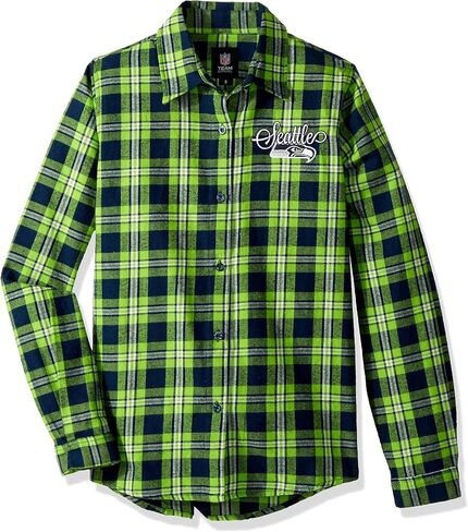 Foco NFL Womens (2016 Edition) Wordmark Basic Flannel Shirt - in Kuwait