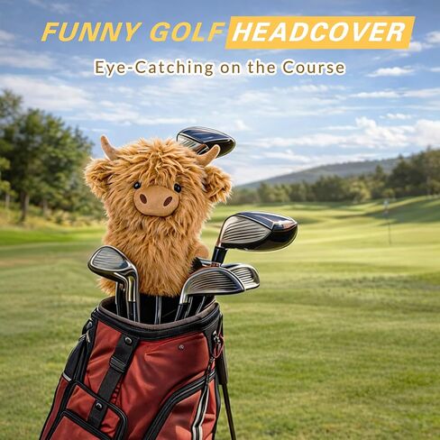 Funny Animal Golf Club Headcover, Plush Driver Headcover Fits Standard 460cc Driver, Unique Golf Gifts for Men Women Golfers in Kuwait