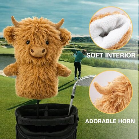 Funny Animal Golf Club Headcover, Plush Driver Headcover Fits Standard 460cc Driver, Unique Golf Gifts for Men Women Golfers in Kuwait