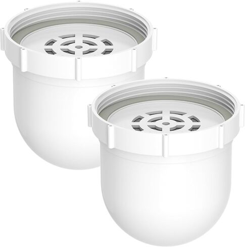 Water Pitcher Replacement Filter Compatible with Clearly Filtered No.1 Filtered Water Pitcher, High-Efficiency Coconut Shell Activated Carbon for 365+ Contaminants, 2 Water Filter +1 Pre-rinse Bag in Kuwait