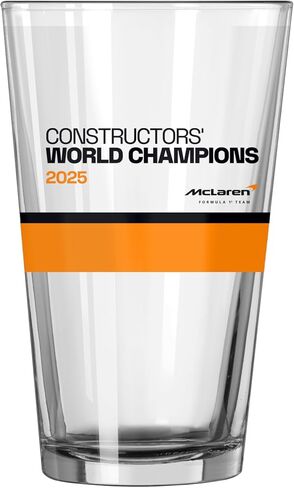 Logo Brands McLaren Formula 1 Team Constructors' Champions This Team 16 oz Pint Glass – Chip-Resistant Rim for Long-Lasting Use – Great for Beer, Cocktails, and Everyday Drinks in Kuwait