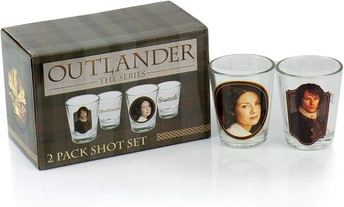 Surreal Entertainment Outlander Collectibles Jamie and Claire Fraser Shot Glasses | Collectors Edition in Kuwait