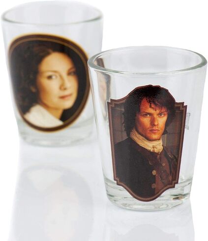 Surreal Entertainment Outlander Collectibles Jamie and Claire Fraser Shot Glasses | Collectors Edition in Kuwait