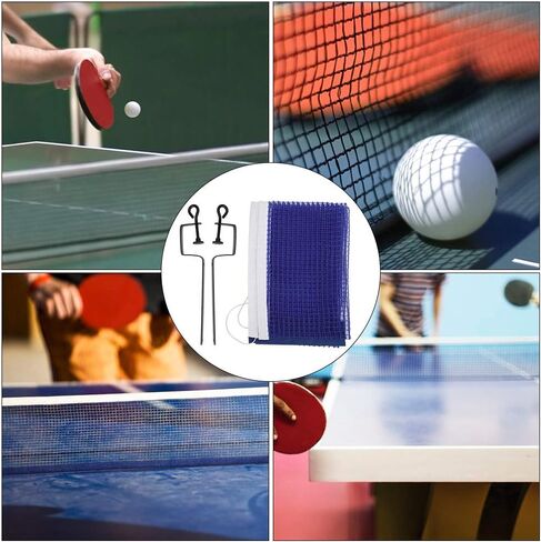 Table Tennis Net, 180x15cm Durable Polyester Ping Pong Net with Metal Bracket for Indoor and Outdoor Blue in Kuwait
