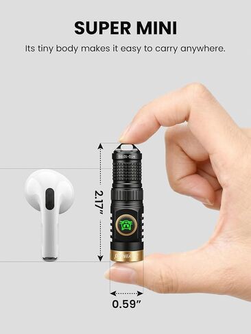 Yemao Rechargeable Keychain Flashlight,600 High Lumens EDC Pocket Flashlights, Mini Flashlight with 6 Modes for Home Daily Use,Outdoor Emergency,Perfect Pocket Gift for Friends and Family (Mini) in Saudi Arabia