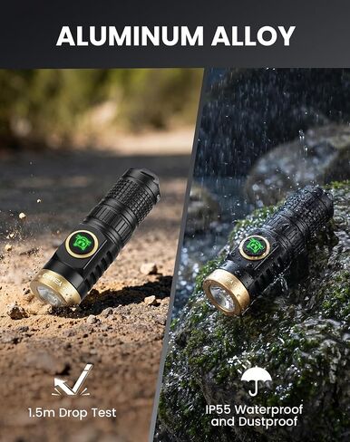 Yemao Rechargeable Keychain Flashlight,600 High Lumens EDC Pocket Flashlights, Mini Flashlight with 6 Modes for Home Daily Use,Outdoor Emergency,Perfect Pocket Gift for Friends and Family (Mini) in Saudi Arabia
