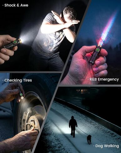 Yemao Rechargeable Keychain Flashlight,600 High Lumens EDC Pocket Flashlights, Mini Flashlight with 6 Modes for Home Daily Use,Outdoor Emergency,Perfect Pocket Gift for Friends and Family (Mini) in Saudi Arabia
