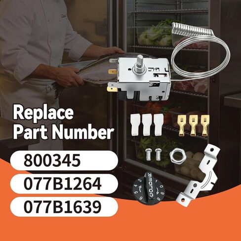 800345 077B1264 Refrigerator Thermostat Temperature Control Kit | Compatible with True Refrigerator / Freezer T-23DT GDM-19T TBB-24GAL-60 Series in Kuwait