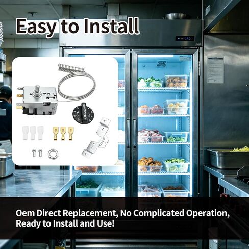 800345 077B1264 Refrigerator Thermostat Temperature Control Kit | Compatible with True Refrigerator / Freezer T-23DT GDM-19T TBB-24GAL-60 Series in Kuwait