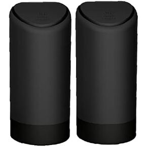 Mini Car Trash Cans with Lid. Leakproof Vehicle Auto Trash Bin. Mini Trash Bin. Automotive Garbage Can for Cars, Home, Office and Home Office. Set of 2. (Black) in Saudi Arabia