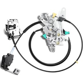 A-Premium Rear Right Passenger Door Lock Latch with Cable Assembly Compatible with Ford 1999 F-250, 1999-2007 F-250/F-350 Super Duty, Extended Cab Pickup, Upper & Lower Door Latch, 6C3Z28264A00A