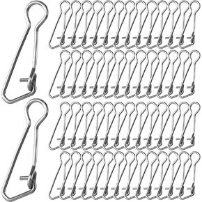 Fishing Snaps 200pcs, Fishing Clips Stainless Fishing Swivels Snaps Line Connector High Strength Freshwater Saltwater Fishing Snap Clip