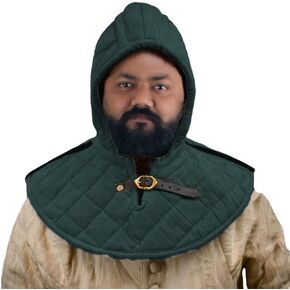Gambeson Cotton Hood with Coller SCA Costume Armor