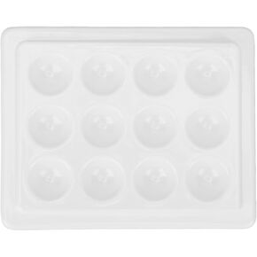 12 Wells Porcelain Paint Palette Dustproof White Watercolor for Nail Art Painting Mixing Tray Artist Ceramic Watercolor, Gouache, Acrylic and Casein