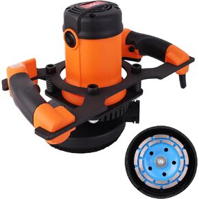 Concrete Grinder, GJ1251, 5" Low-Vibration Concrete Surfacing Renovation Sander with Dust Extraction Tube, Edging Capacity, 1800W 120V 60Hz