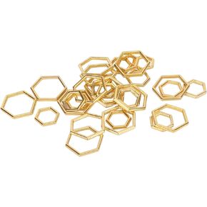 Mrisata Crochet Stitch Markers Stitch Marker Rings Metal Stitch Marker Rings Crochet Locking Accessories 30pcs Hexagonal Knitting Stitch Markers Plating Process Fade Zinc Alloy