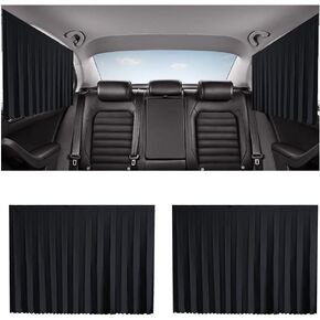 VAGURFO 2 Pcs Car Window Shade,Privacy Magnetic Blinds Curtains,Car Window Curtains Car Back Window Sun Shade Car Shades,Car Window Blinds Ensures Privacy Protection & Keeps Cool (2 Back)