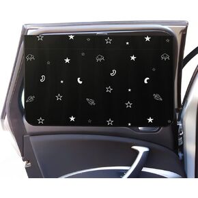 Car Side Window Sun Shade - 2 Pcs Blackout Privacy Car Window Covers, Universal UV Protection Automotive Window Sunshades for Baby & Family