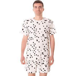 Adult Mens Dalmatian Shirt and Shorts - Couples Costume T Shirt Halloween Dalmation Animal Cosplay