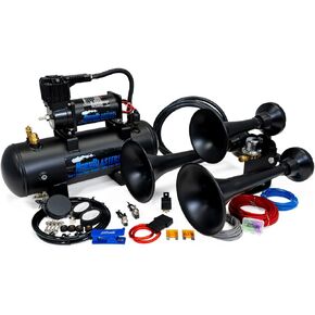 HornBlasters Outlaw Black 228H 2 Gallon All-In-One Train Horn Kit - Easy Install