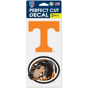 Wincraft NCAA University of Tennessee Perfect Cut Decal (Set of 2), 4" x 4"
