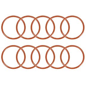 uxcell Silicone O-Ring, 47mm OD, 40.8mm ID, 3.1mm Width, VMQ Seal Rings Gasket, Red, Pack of 10