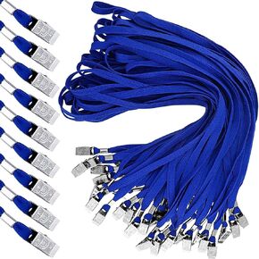 Hoolerry 300 Pcs Lanyards Clips Bulk for ID Name Badge Holder Lanyards Flat with Swivel Hook for Office School(Black)