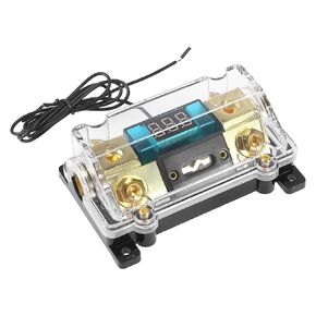 X AUTOHAUX Car Stereo Audio LED Display Digital Voltage Inline ANL Fuse Holder 100 Amp 0 2 4 AWG Gauge