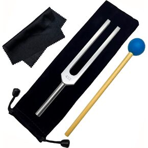 432Hz Violet Tuning Fork DNA Repair Healing Mental Relaxing Chakra Strengthen Stress Relieve Keep Body Mind and Spirit in Perfect, Unweighted Energy Tuner with Silicone Hammer and Cleaning Cloth