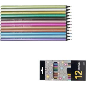 HOTTuoHong 12 قطعة أقلام رسم ملونة أقلام تلوين معدنية أقلام رصاص ملونة احترافية للرسم والكتابة in Kuwait