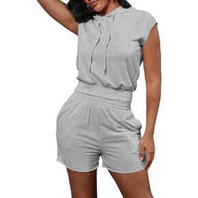 ECHOINE Women's Two Piece Outfits Lounge Set Hoodie Crop Tops and High Waisted Short Pants Sports Tracksuit Sets