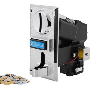 Multi Coin Acceptor Selector Accept 6 Different Kinds of Coins for Game Machines, Vending Machines, Coin-Operated Telephone, Coin-Operated Washers Dryers