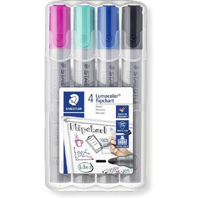 STAEDTLER 356 SWP8 Lumocolor Flipchart Markers - Assorted Colours (Pack of 8)