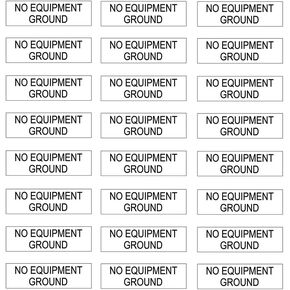 NO Equipment Ground Protected Outlet Receptacle Plates Label Sticker Decal Black Print On Clear remarking (96pcs 0.27" x 0.95")