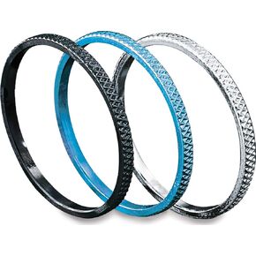 Kuryakyn 6220 Motorcycle Accent Accessory: Knurled Handlebar Grip Accent Rings for ISO Hand Grips, Chrome, 1 Pair