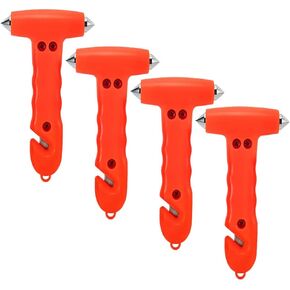 4 PCS Car Safety Hammer Auto Car Window Glass Hammer Breaker and Seat Belt Cutter Escape 2-in-1 for Rescue & Emergency Escape Tools