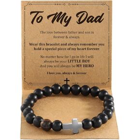 GIFT4U Graduation Gifts for Him - Cross Bracelets High School Graduation Gifts 5th 8th Grade Graduation Gifts Fathers Gifts for Dad from Daughter Son Wife College Graduation Gifts for Him 2024