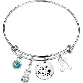 FAADBUK Fiddler Musical Inspired Charm Bracelet Broadway Musical Gift Fiddler Fan Gift Opening Night Gift