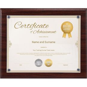 PETAFLOP Grey 8.5 by 11 Picture Frame, Certificate Award Document Plaque Wall Mounted Display, Single