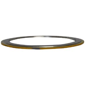 Sur-Seal, Inc. Teadit 90004304GR300 Yellow Band with Gray Stripe Spiral Wound Gasket, High Temperature (Thermal Cycling) and/or Pressure Variations, 4" Pipe Size, 300# Class Flange, 304SS Windings with a Flexible Graphite Filler